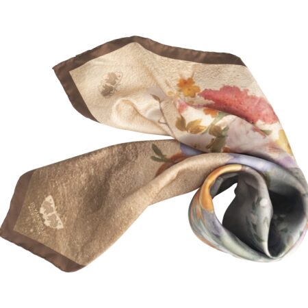 Luxury Silk Scarf with Elegant Print