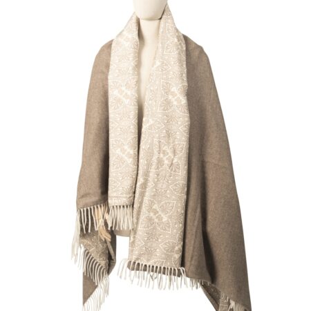 Double-Faced Cashmere and silk plaid